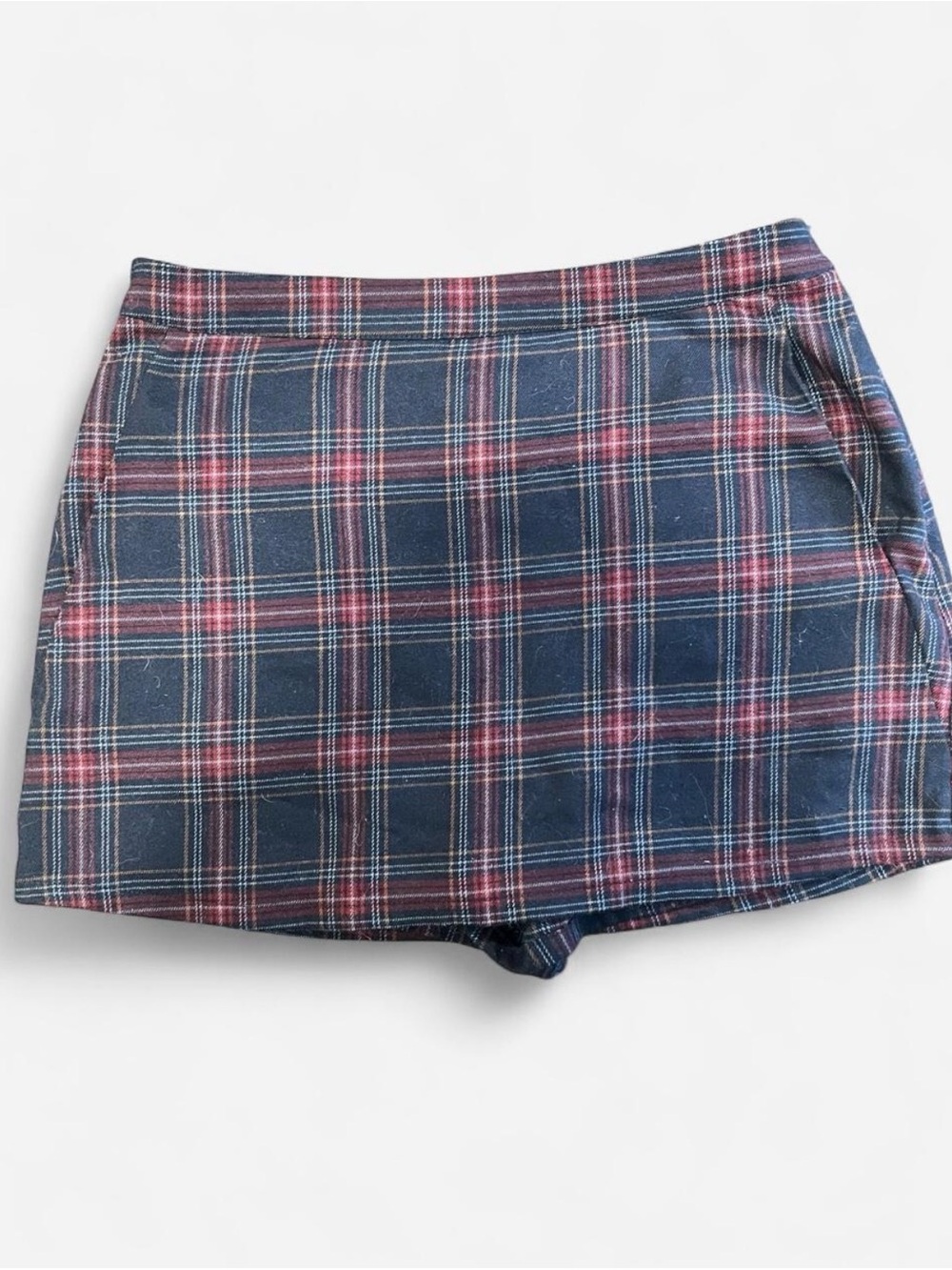 Plaid Navy and Red Women’s Mini Skort